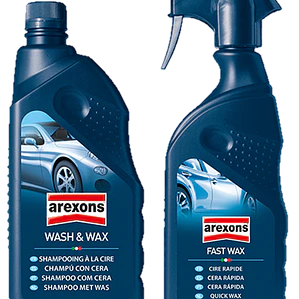 Pack Lavado automovil EXTERIOR Shampoo concentrado + Cera Premium AREXONS
