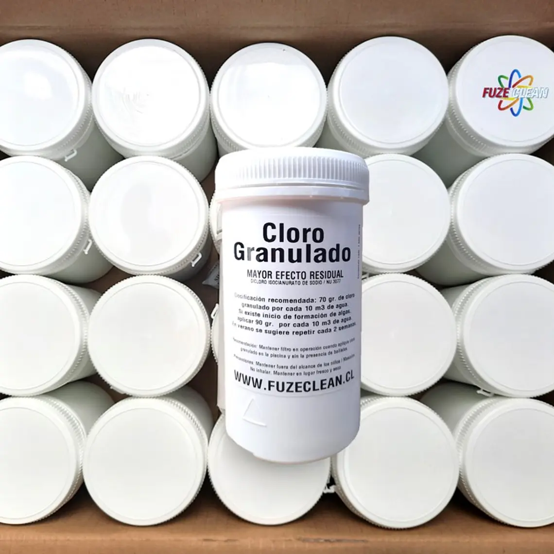 Cloro Granulado para piscina caja 20 Kg | FUZECLEAN 1