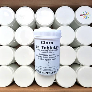 Cloro Tableta para piscina Caja 20 Kg -FUZECLEAN