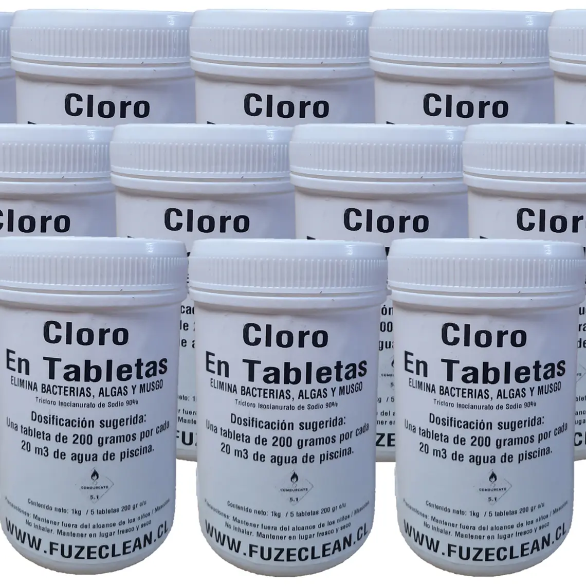 Cloro tableta para Piscina | FUZECLEAN 3