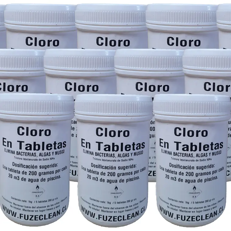 Cloro tableta para Piscina | FUZECLEAN 3