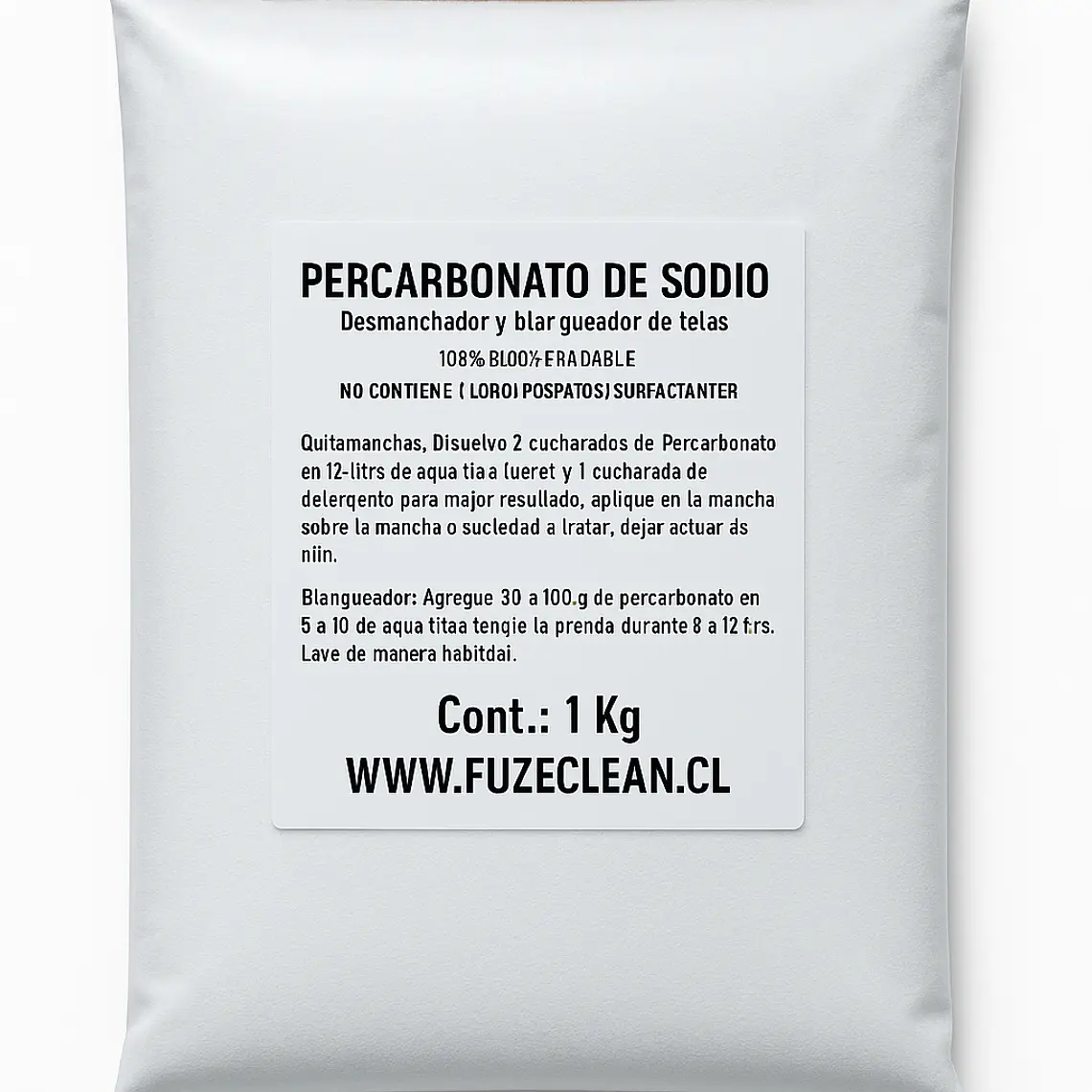 Percarbonato de sodio / Blanqueador y Desmanchador Natural 1kg. RECARGA 1