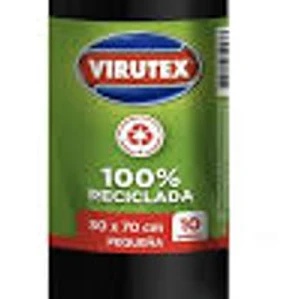 Bolsa de Basura Virutex Negra 50x70 cm | Rollo 10 Unidades Alta Resistencia