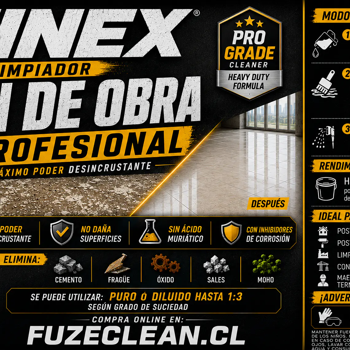 Limpiador Fin de Obra Profesional FINEX 5 litros 2