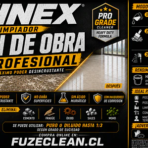 Limpiador Fin de Obra Profesional FINEX 5 litros