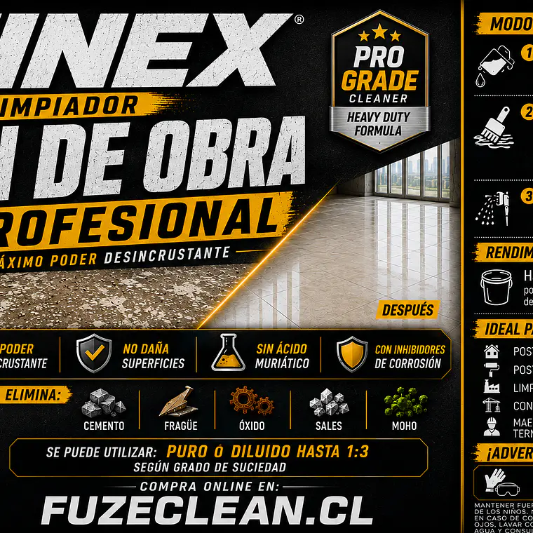 Limpiador Fin de Obra Profesional FINEX 5 litros 2