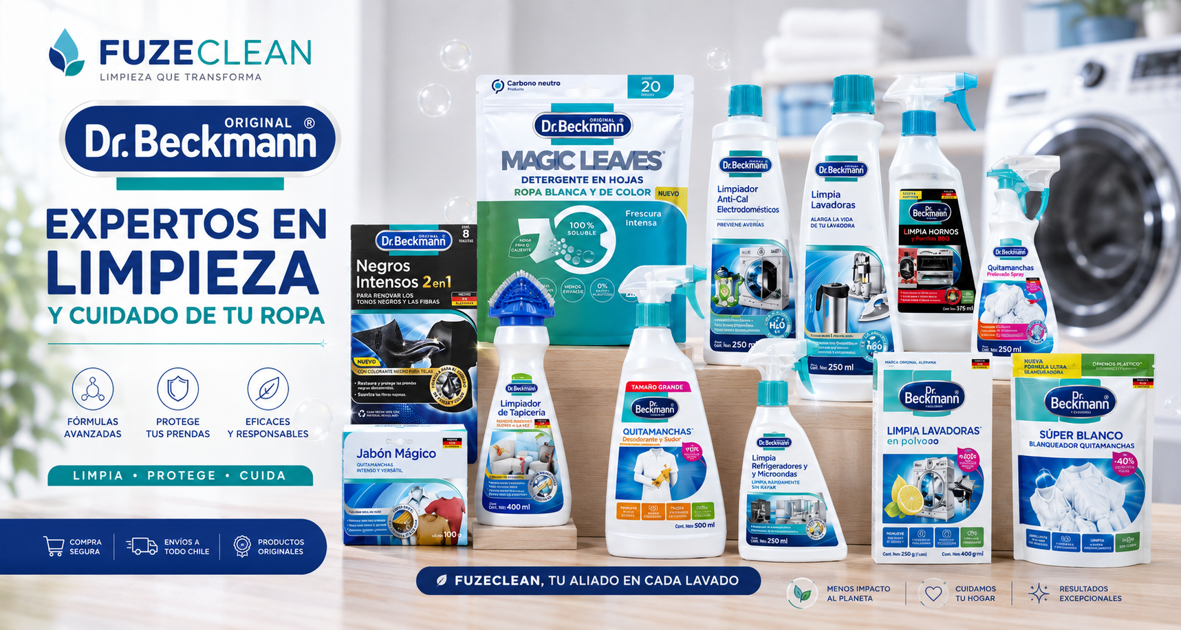 Dr. Beckmann Chile: Guía Completa de Productos para el Cuidado de la Ropa y la Limpieza del Hogar