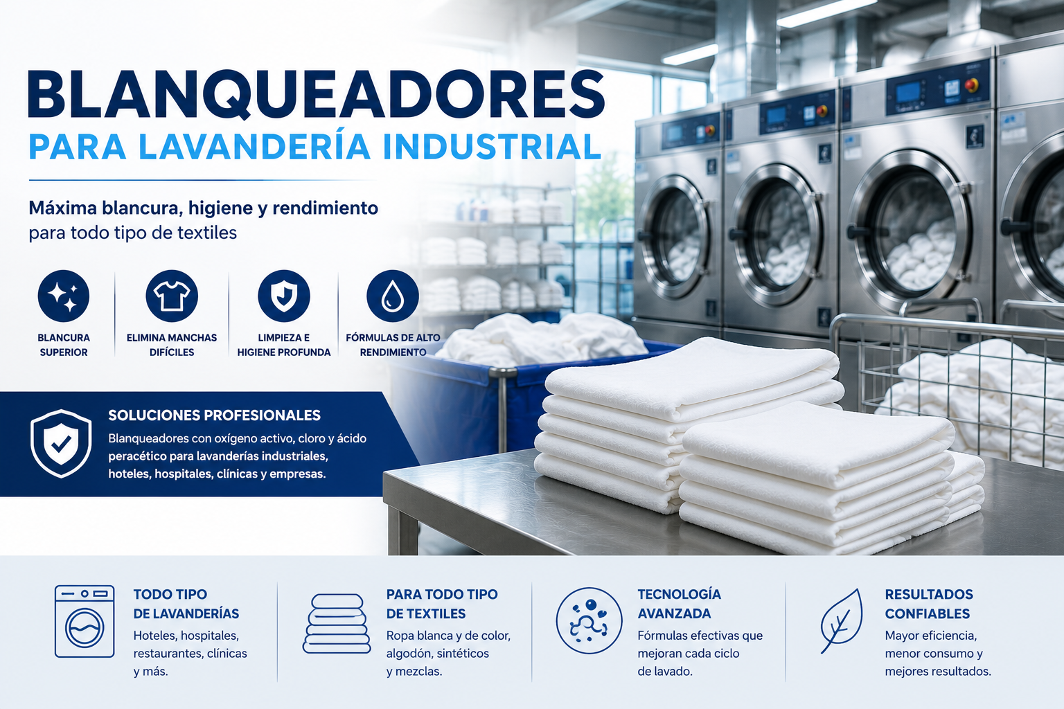 Blanqueadores para Lavandería Industrial