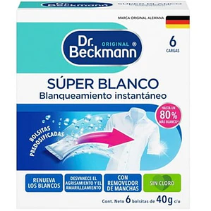 Super Blanco 240 g  Dr. Beckmann  | Blanqueamiento Instantáneo para Ropa Blanca