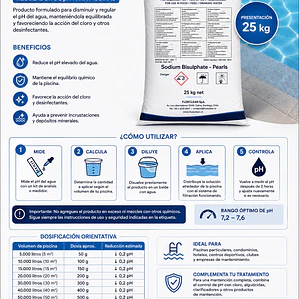 Baja pH Piscina 25 kg | Regulador y Reductor de pH