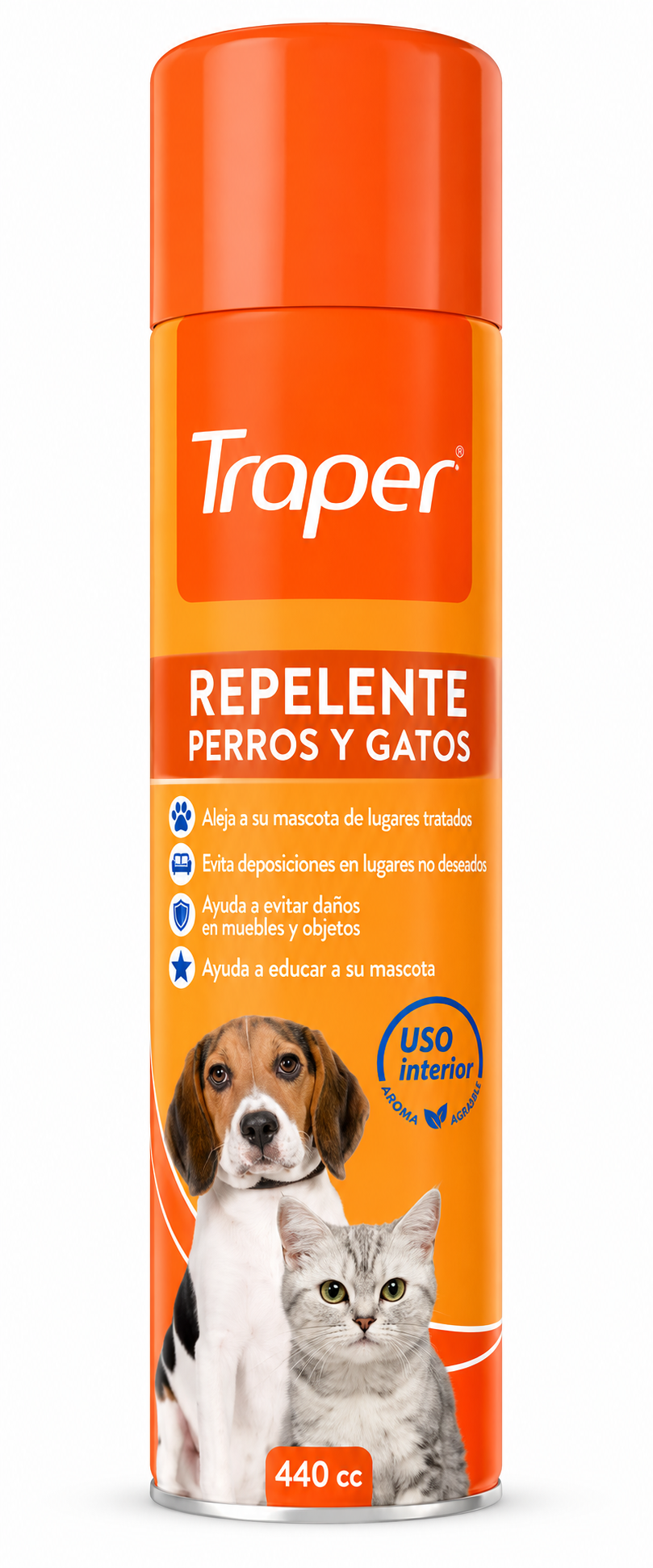 Traper Repelente para Mascotas en Aerosol 440 cc