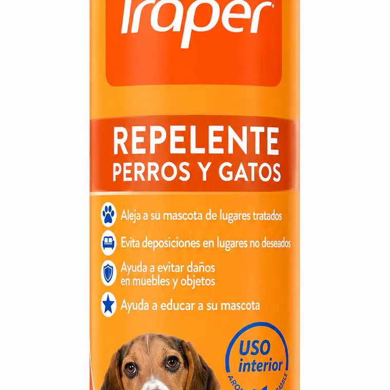 Repelente para Mascotas Traper Aerosol 440 cc | Perros y Gatos 1
