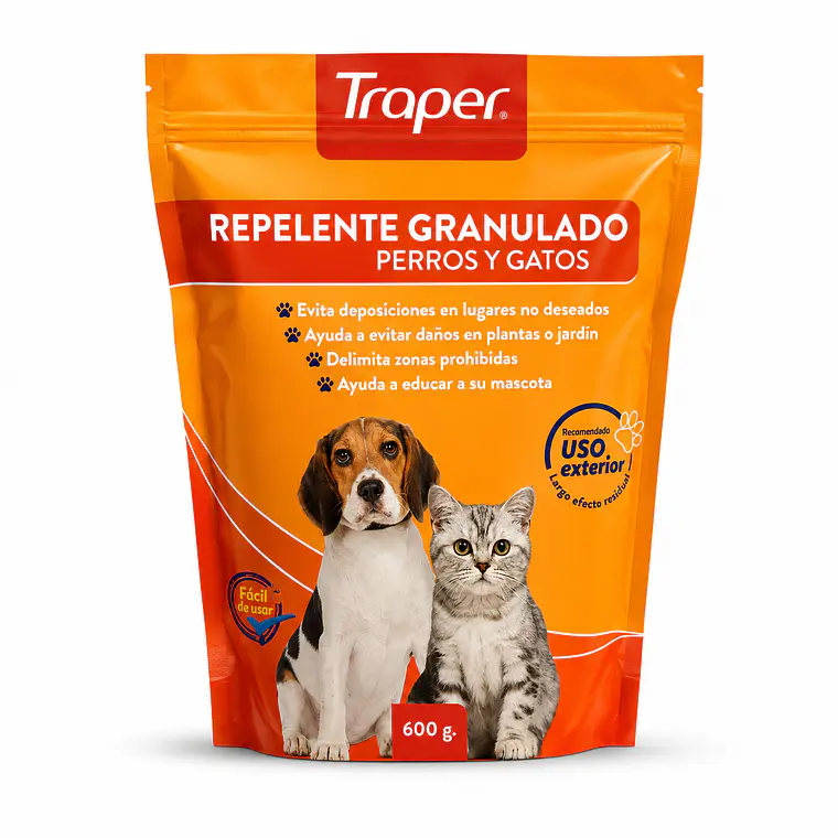 Repelente para Mascotas Traper Granulado 600 g – Ayuda a Alejar Perros y Gatos 1