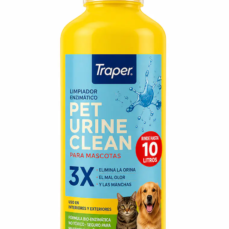 Pet Urine Clean Concentrado Traper 1 Litro – Eliminador de Olor a Orina de Mascotas 1
