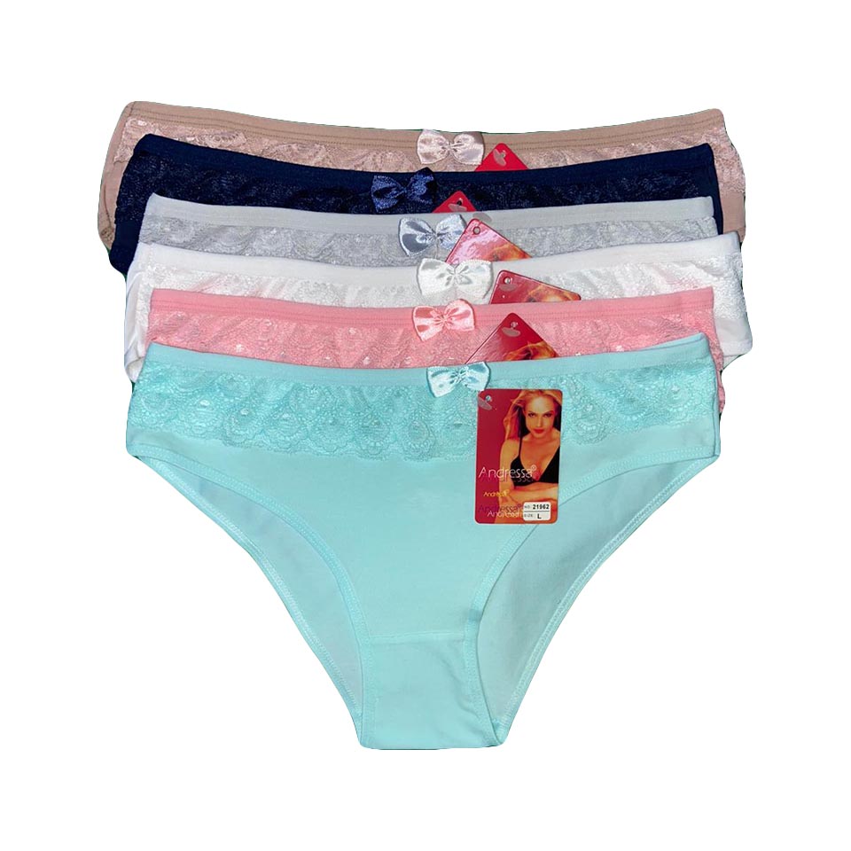 Bikini Algodón Juvenil con Encaje