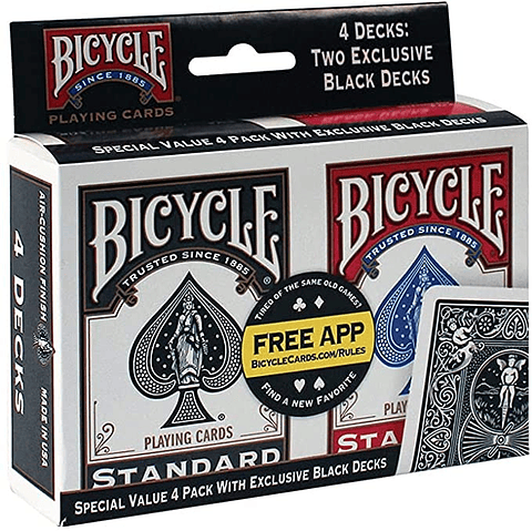 BICYCLE SPECIAL VALUE PACK. SET DE 4 BARAJAS