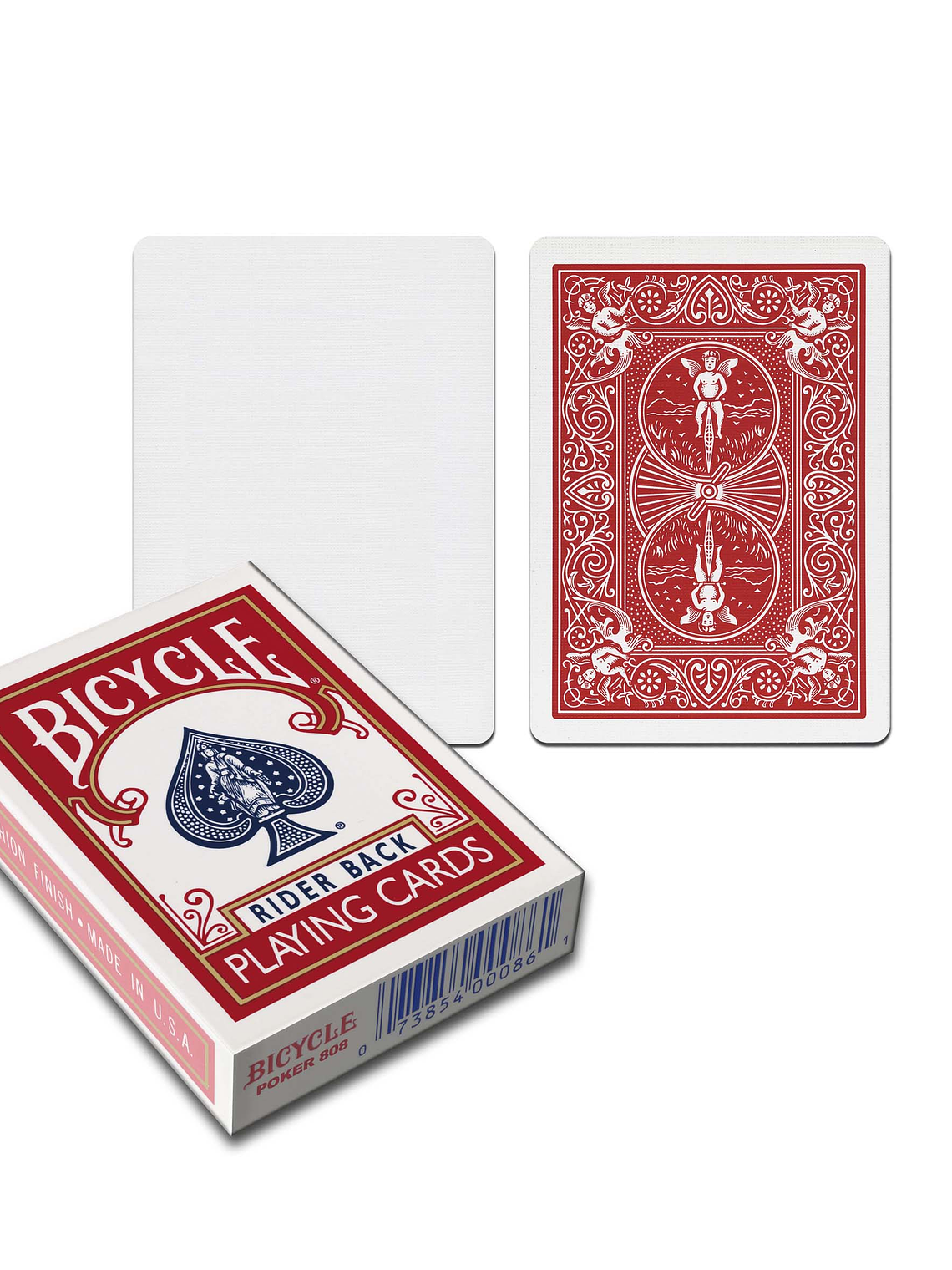 BICYCLE MAGIC GAFF CARA BLANCA DORSO ROJO 1