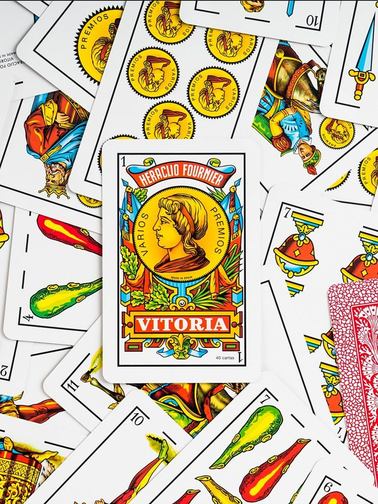 FOURNIER NAIPE ESPAÑOL N°12 40 CARTAS DORSO ROJO 2