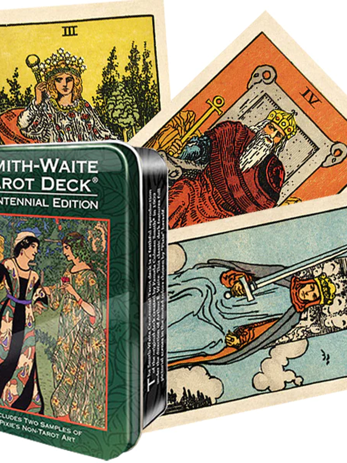 MINI SMITH-WAITE CENTENNIAL TAROT EN CAJA METÁLICA 1