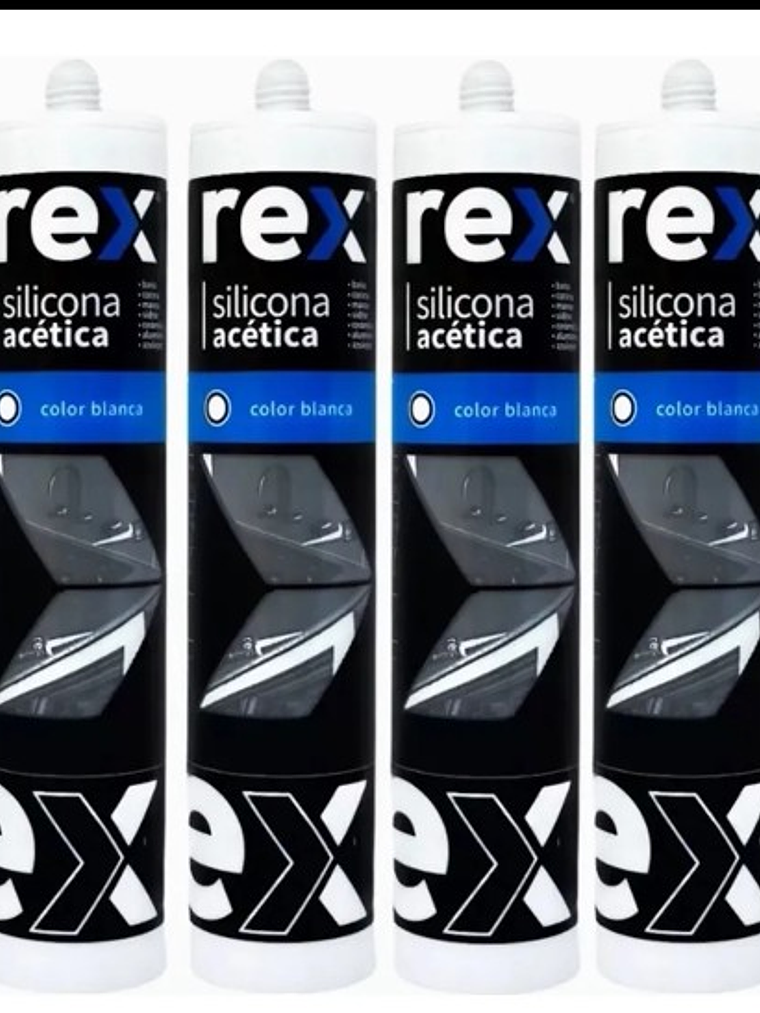 Silicona Acética Rex 300 ml Blanca 3