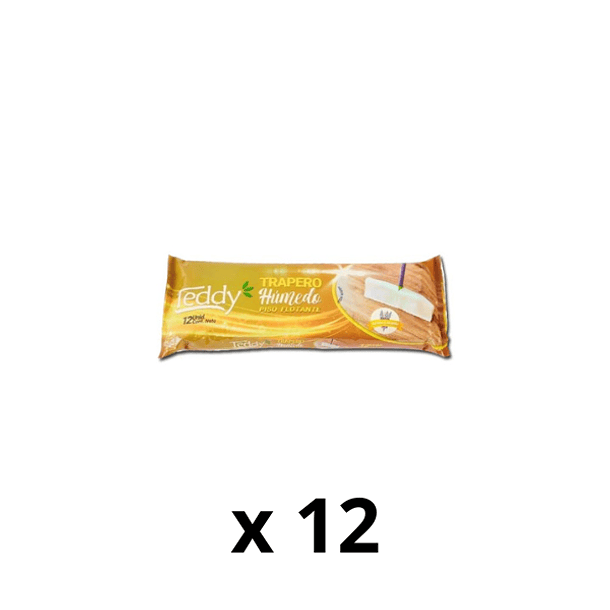 Trapero Húmedo para Piso Flotante Aroma Lavanda Teddy Caja x 12 unidades