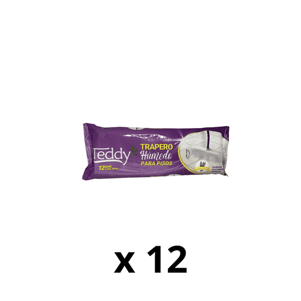 Trapero Húmedo Multipiso Aroma Lavanda Teddy Caja X 12 unidades