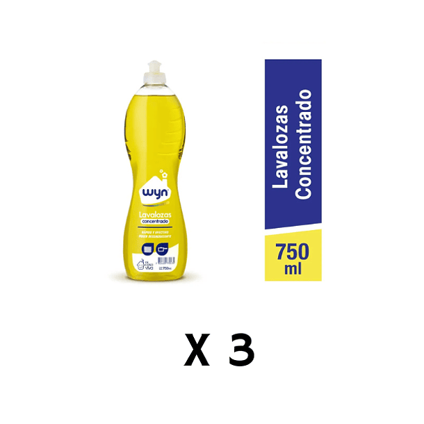 Wyn Lavalozas concentrado 750 ml Pack X 3 unidades