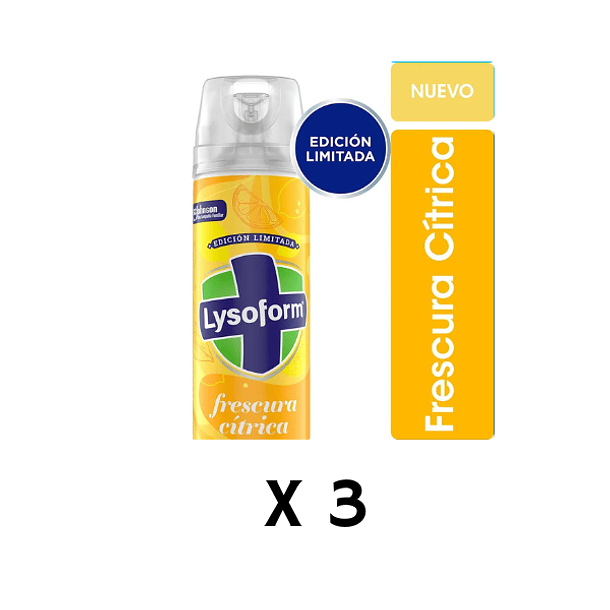 Desinfectante Lysoform Frescura Cítrica 360 ml Pack X 3 unidades