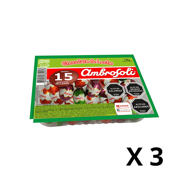 Huevitos Ambrosoli X 15 unidades (PACK X 3)