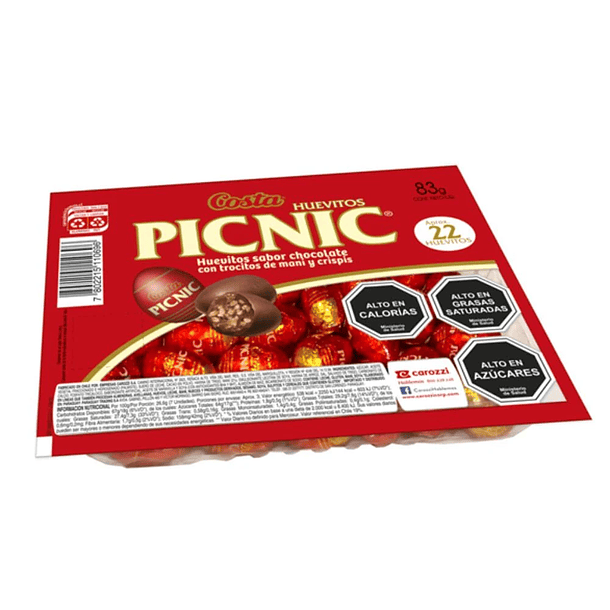 Huevitos de chocolate Picnic 22 unidades