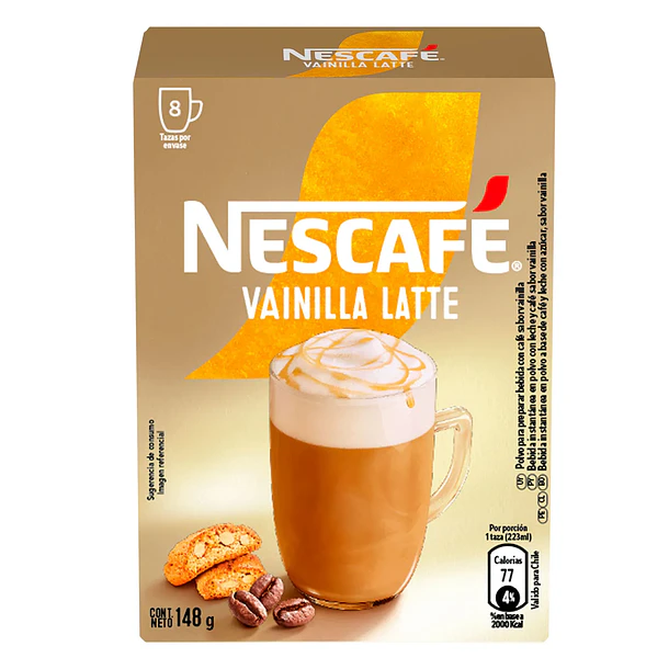 Café Vainilla Latte Nescafé 8 Unidades 