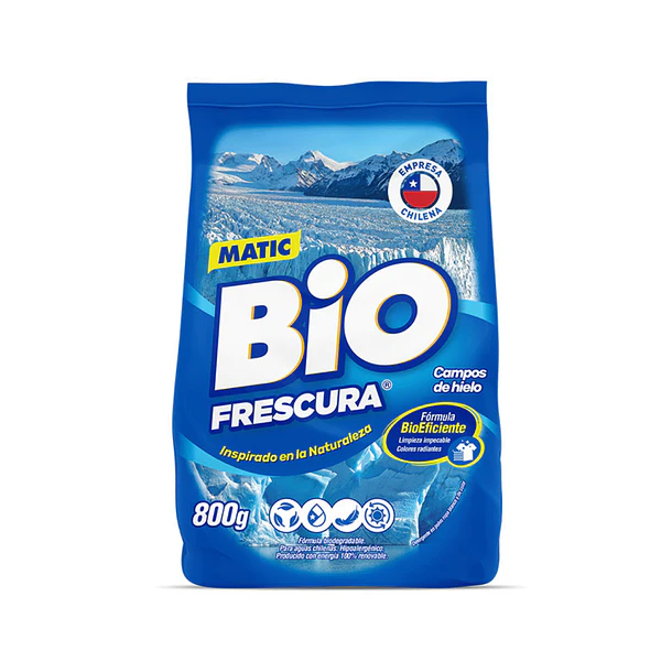 Bio Frescura Detergente En Polvo Campos de Hielo 800 G 
