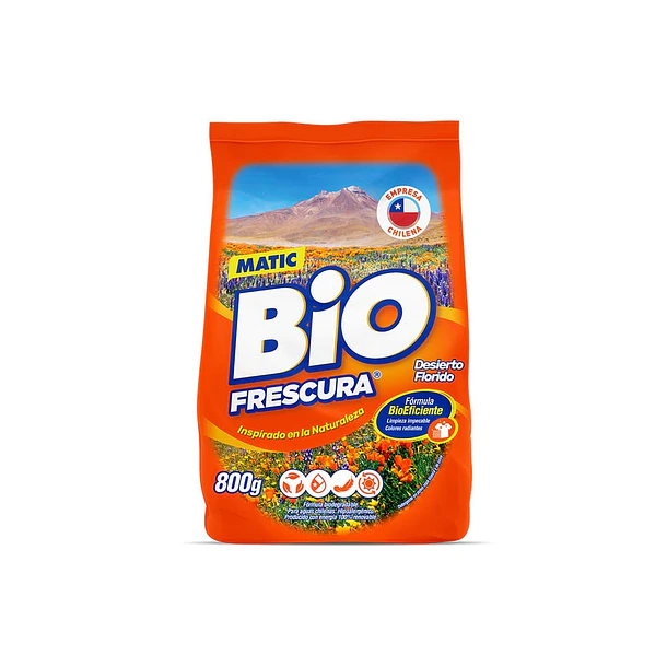 Bio Frescura Detergente en Polvo Desierto Florido 800 G 