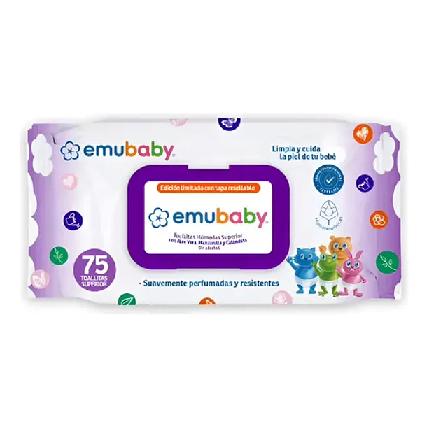 Toallas Húmedas Emubaby Superior 75 Unidades 990
