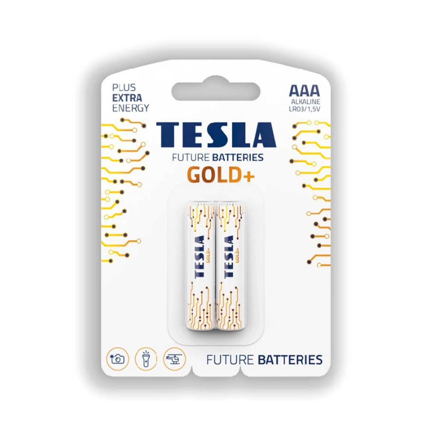 Pila  tesla   gold +  aaa    blister 2 un (cj 12 blister)