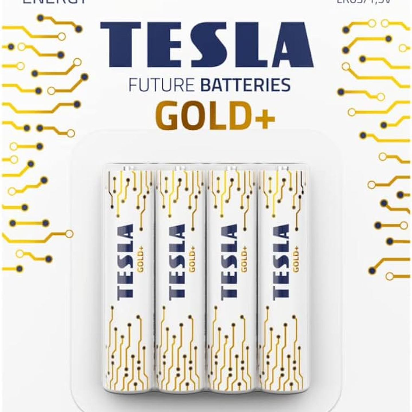 Pila  tesla   gold +  aaa    blister 4 un (cj 12 blister)