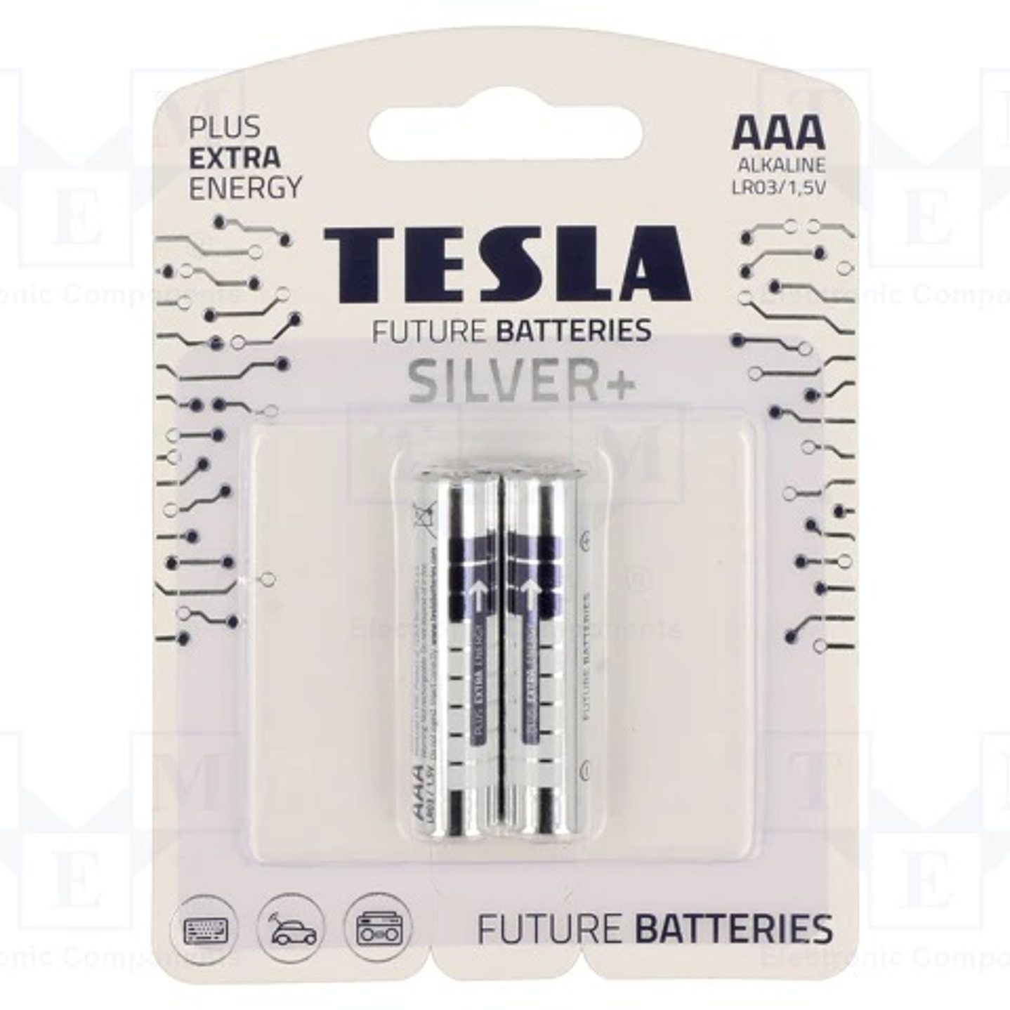 Pila  tesla  silver  aaa  blister 2 un (cj 12 blister)