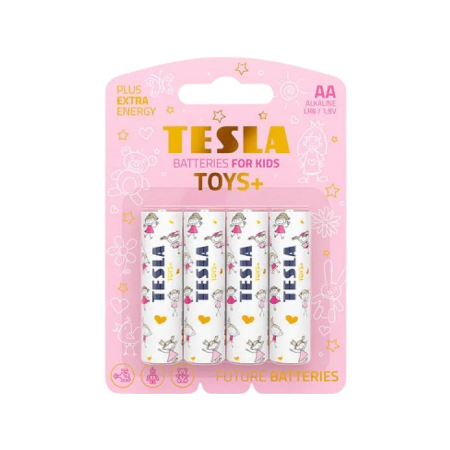 Pila tesla toys niña  aa  blister  4 un  (cj 12 blister)