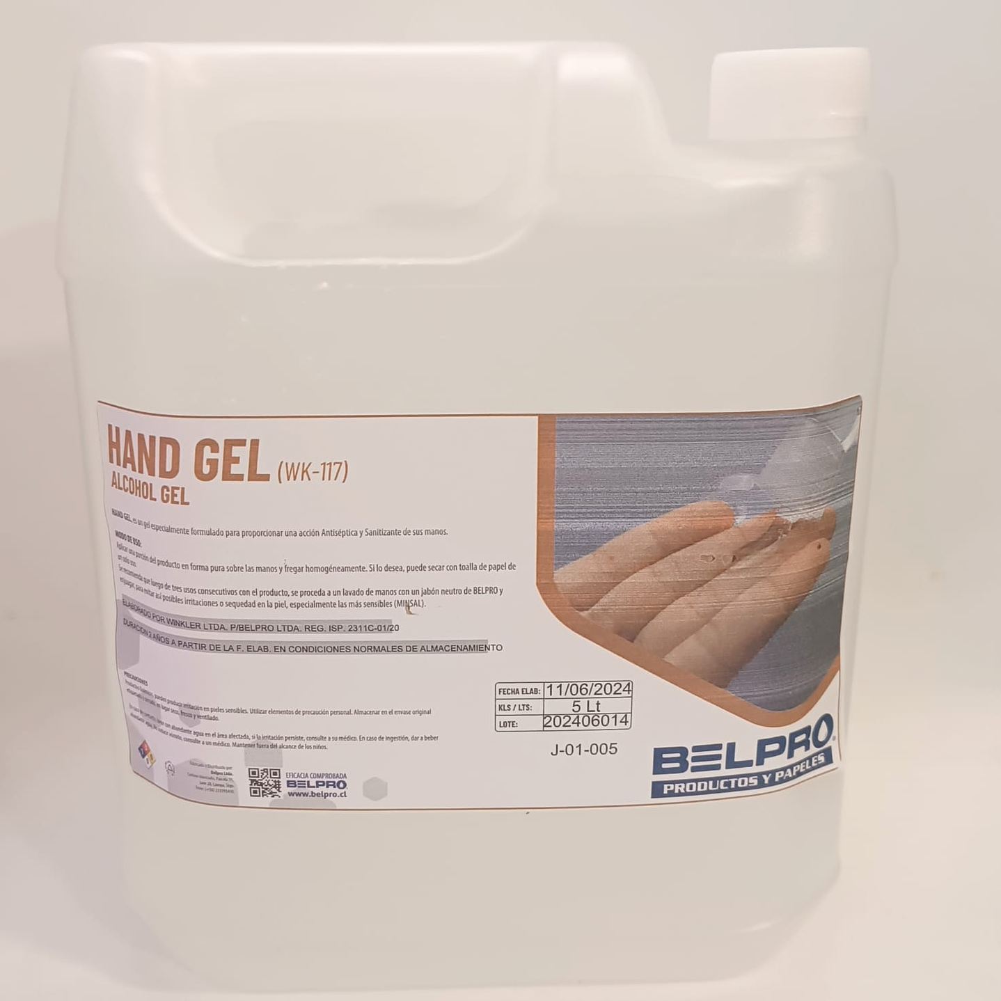 Hand gel - gel alcohol al 70% 5 kg belpro
