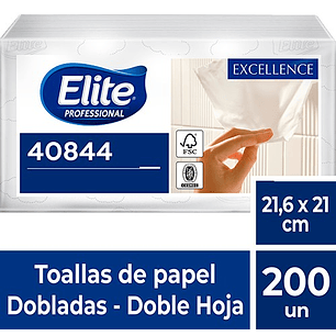 Toalla interfoliada h/d excellence  elite 18 pq de 200 hj