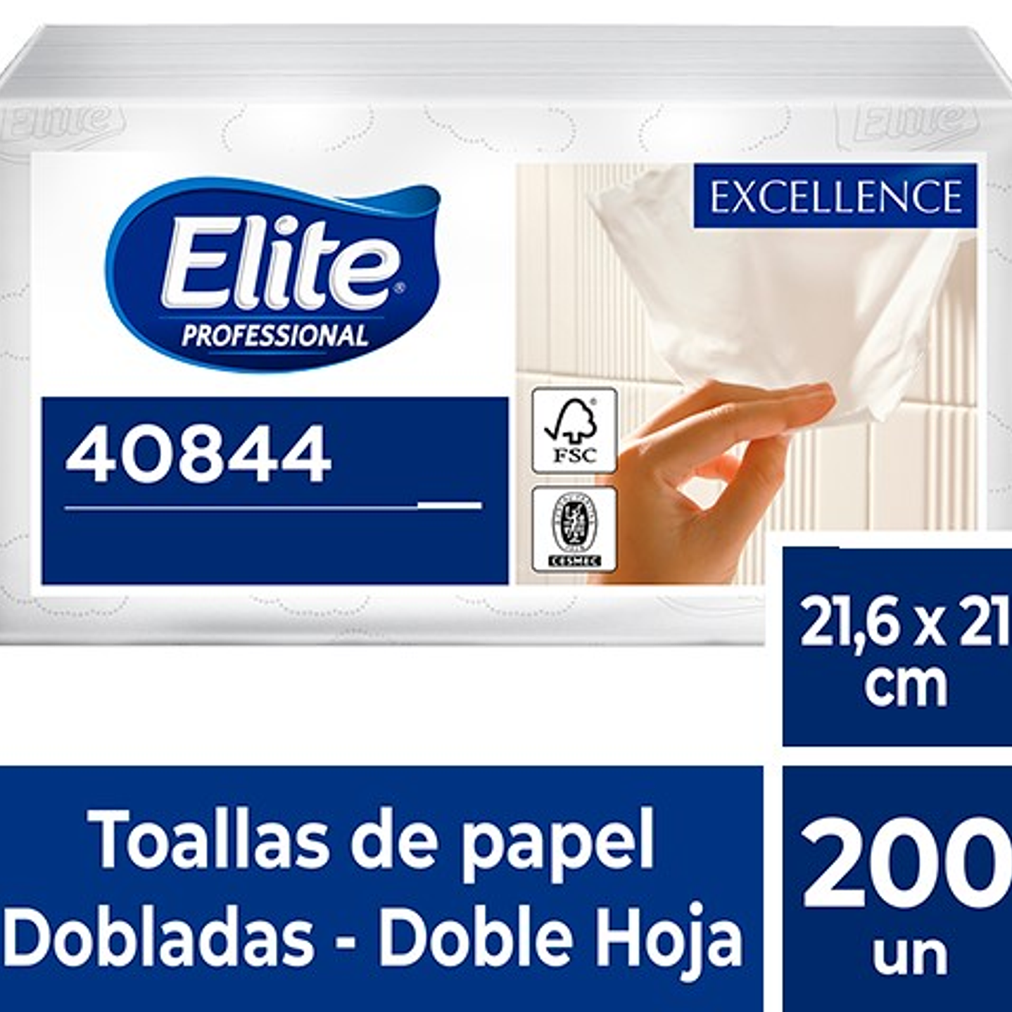 Toalla interfoliada h/d excellence  elite 18 pq de 200 hj