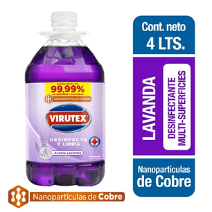 Limpia piso desinfec.  lavanda virutex 4000 cc
