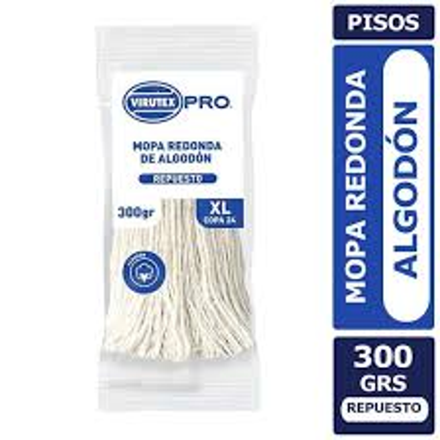 Repuesto mopa algodon 300 grs virutex pro (cj 12 un)
