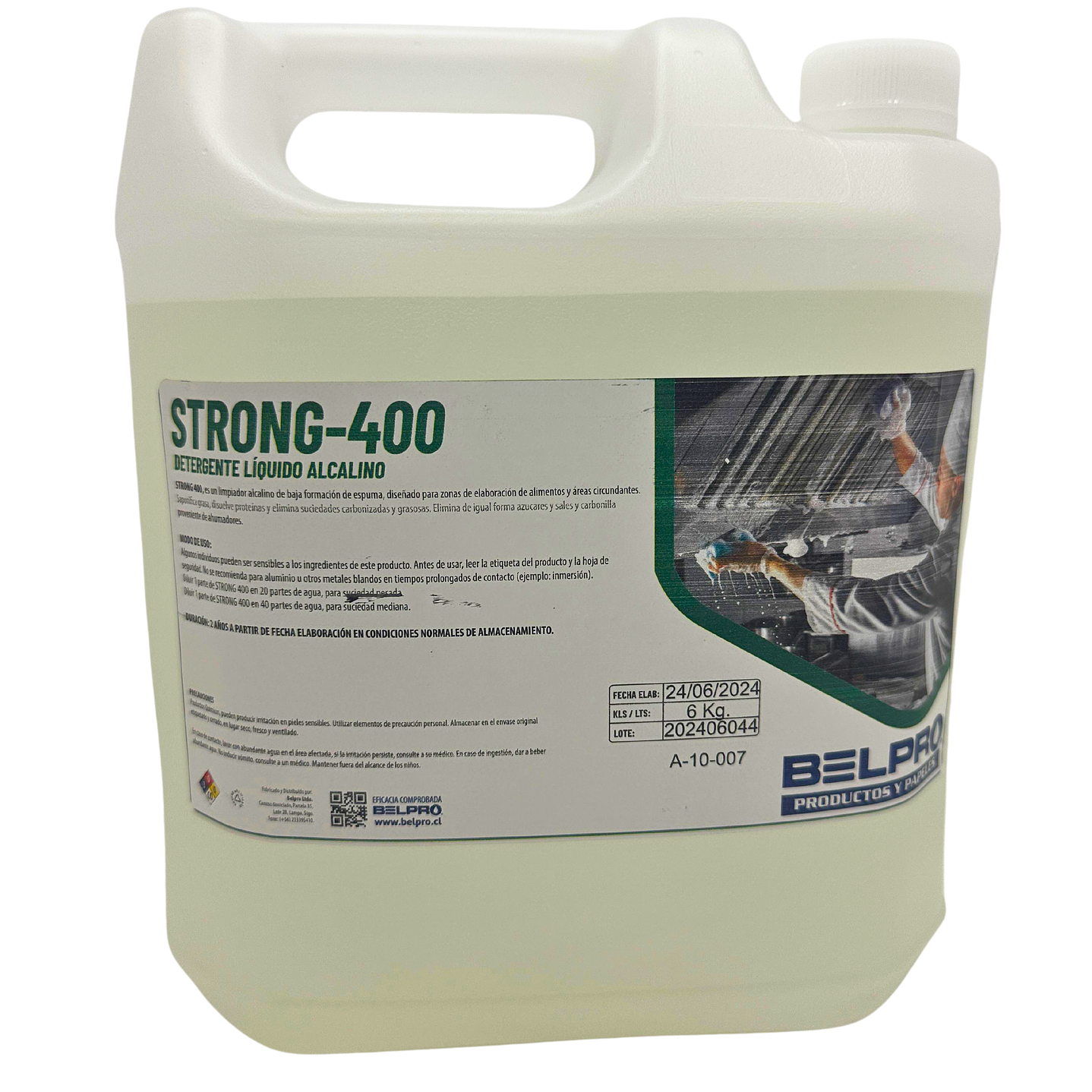 Strong 400 desengrasante uso cocinas  alcalino 6 kls belpro
