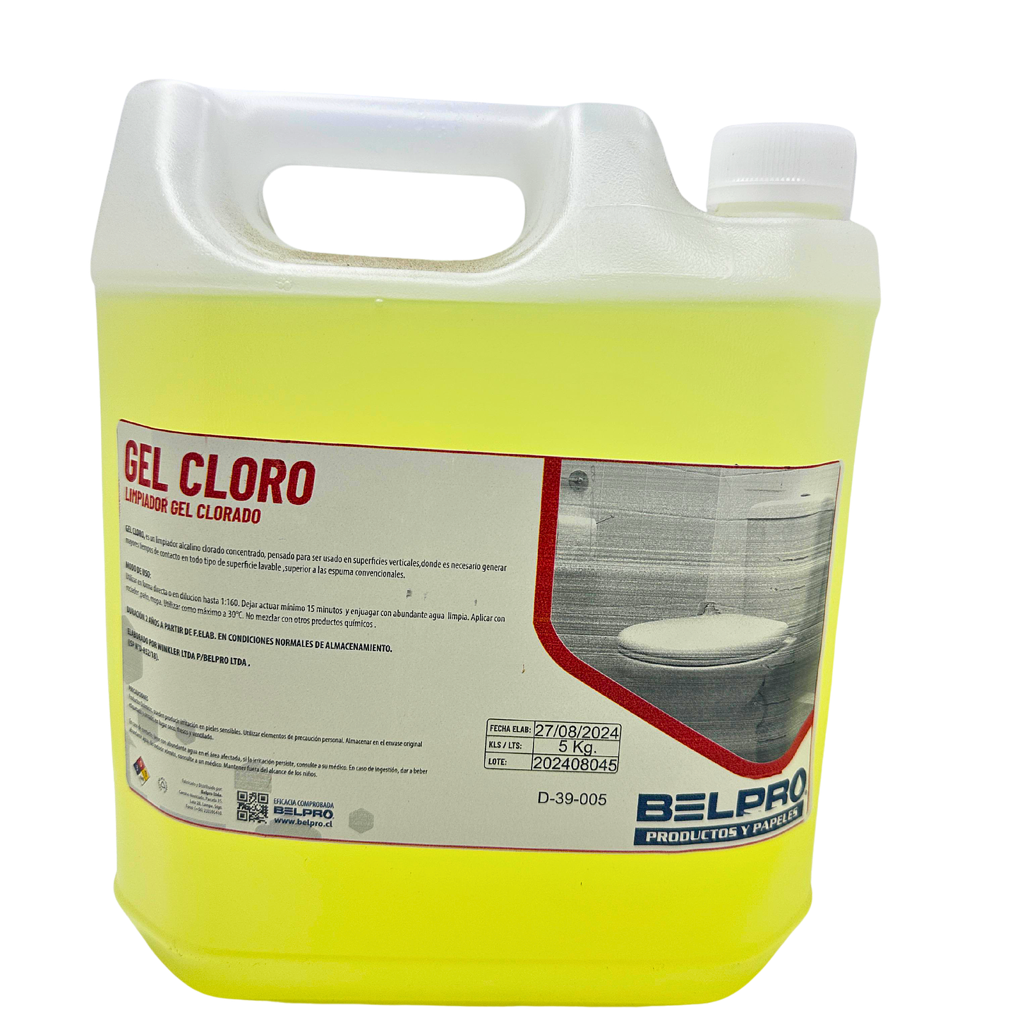 Gel cloro limpiador 5 kls belpro