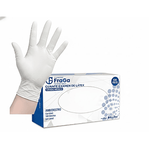 Guante latex natural t/s cj 100 un   (van)