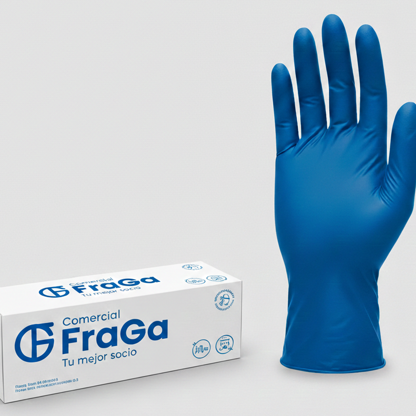 Guante nitrilo azul  talla  