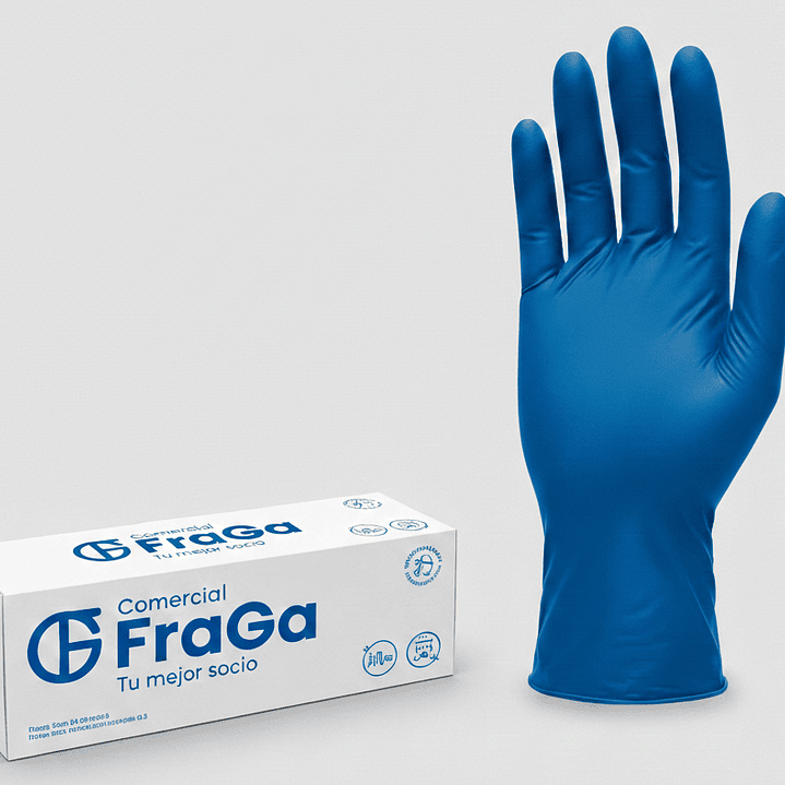 Guante nitrilo  azul talla  