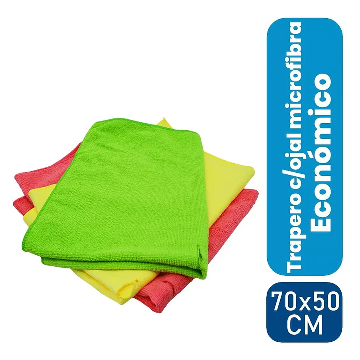 Trapero microfibra c/ojal teddy amarillo 50x70