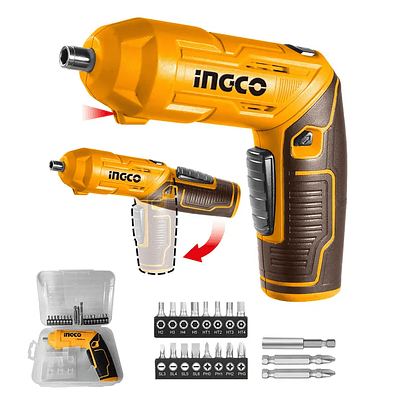 ATORNILLADOR INALAMBRICO+19 ACC. INGCO
